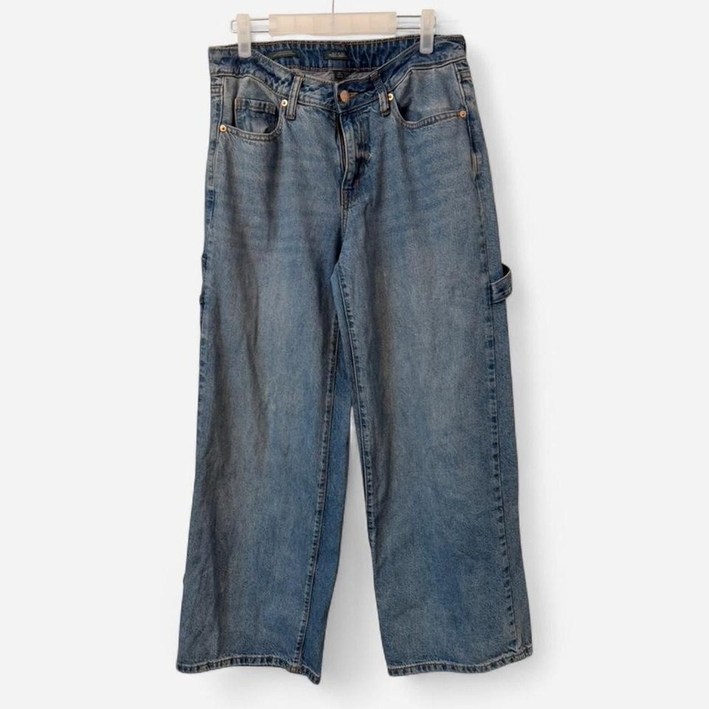 Wild Fable Carpenter blue wide leg jeans Size 8 30" inseam